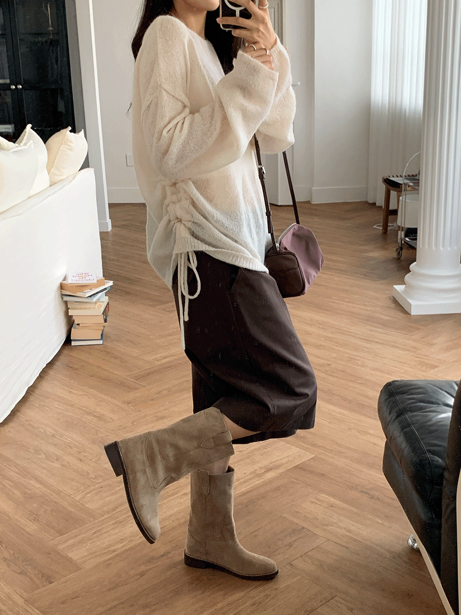 포버 셔링 니트