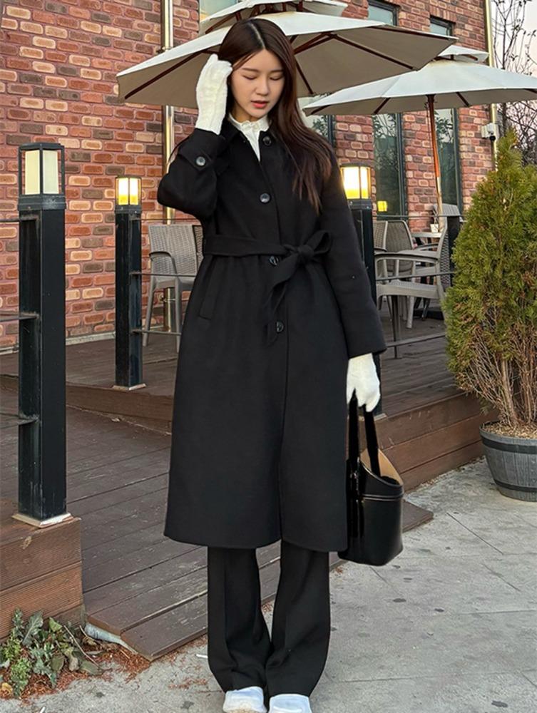 [SOUP]벨티드 핸드메이드 롱 코트(SABHC93)