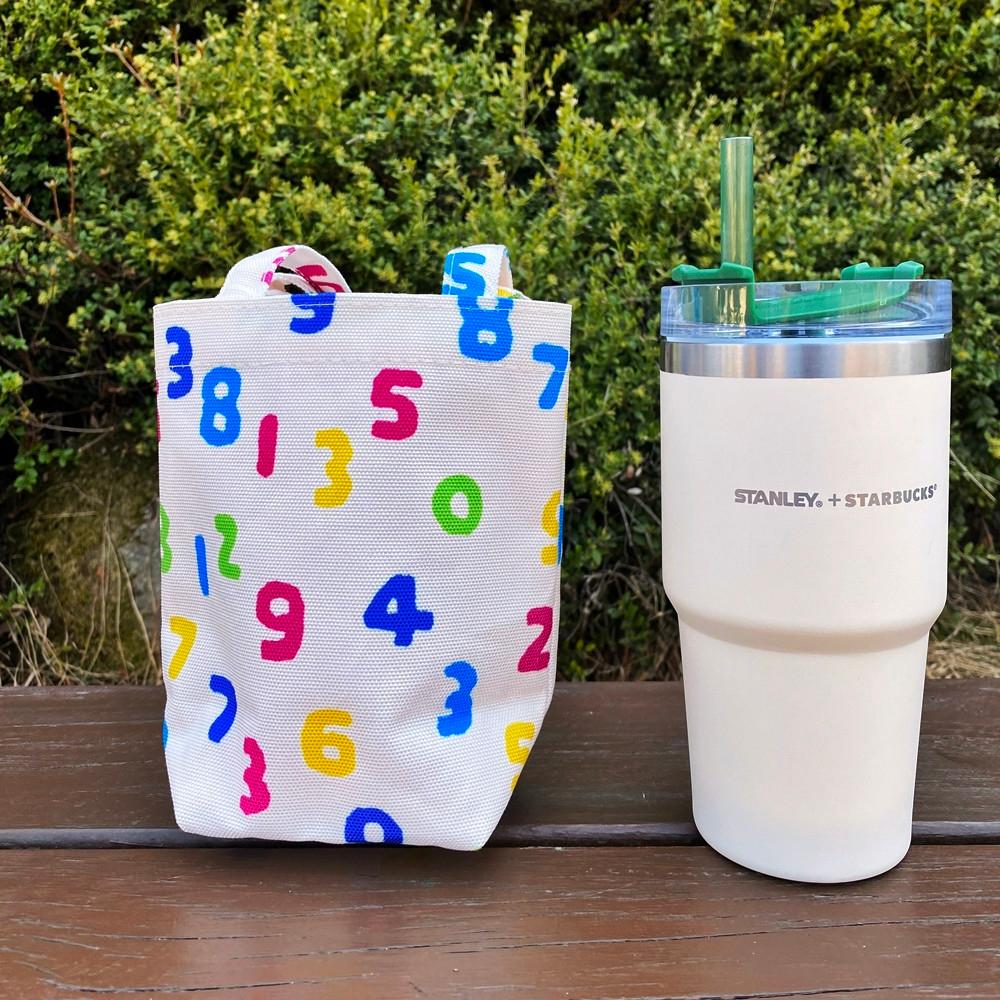 SOUSOU 소우소우 숫자패턴 캔버스 미니 토트백 여름 텀블러 백