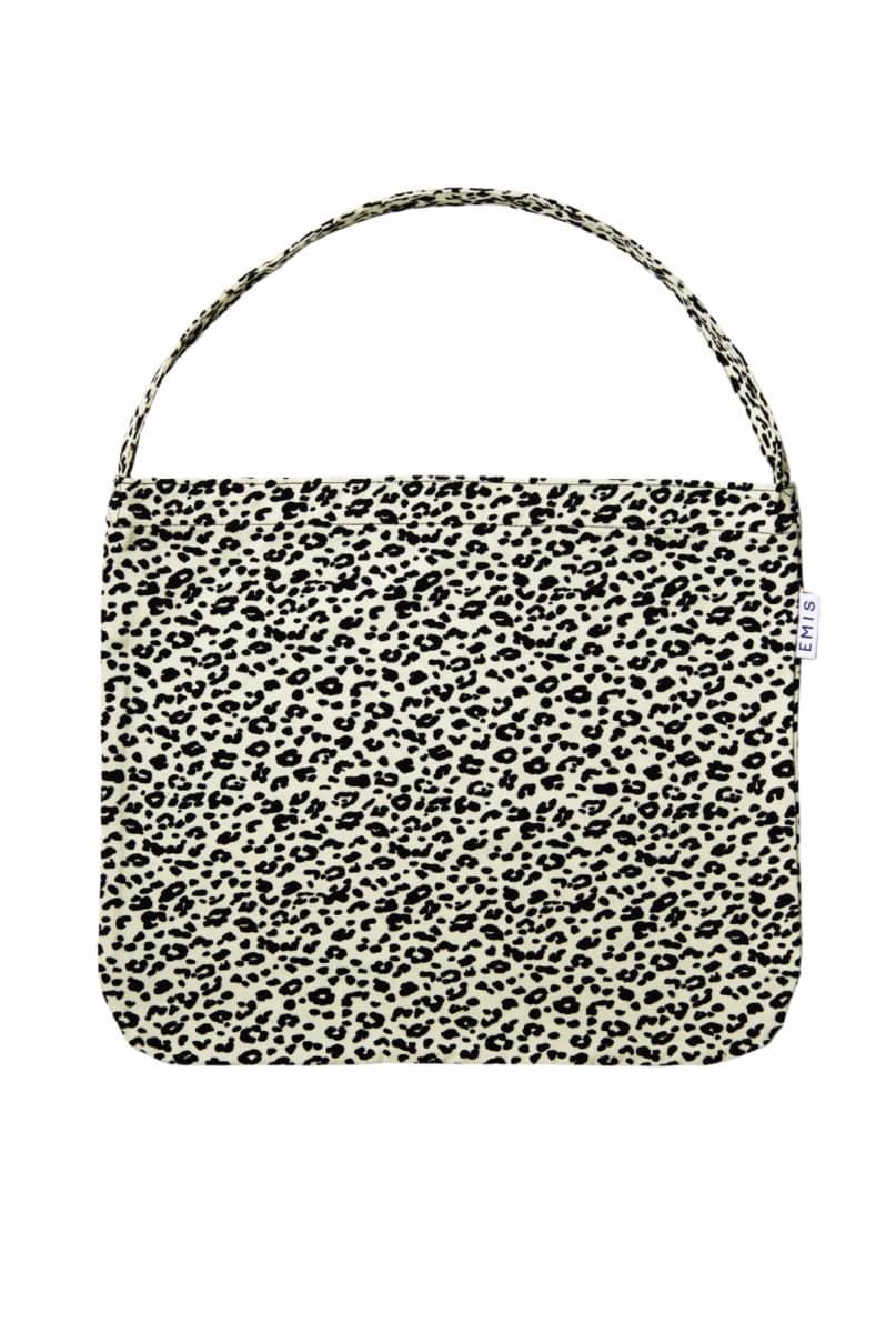 22Y 호피 코듀로이 에코백-아이보리