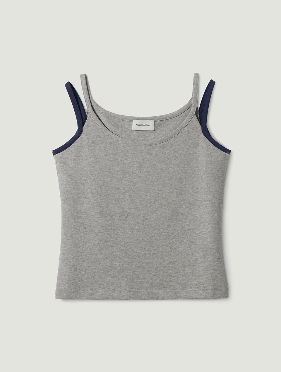 Layered Strap Sleeveless_Grey / Navy