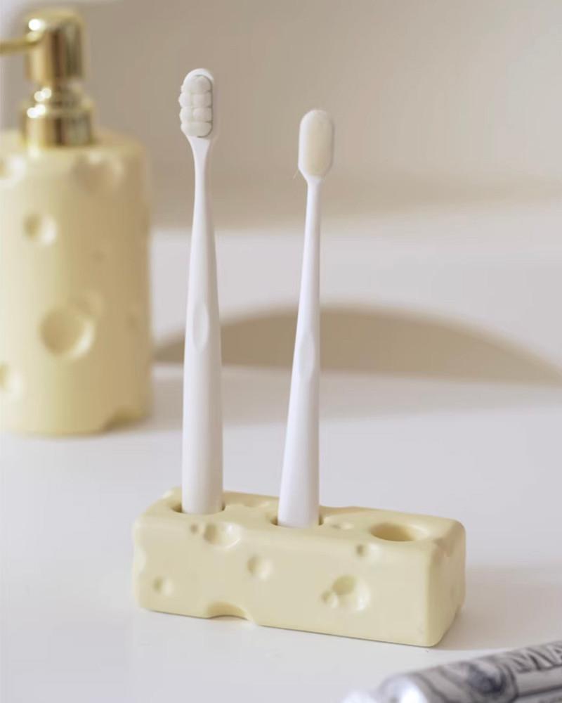 Cheese Toothbrush Holder 치즈 칫솔 홀더 욕실 트레이