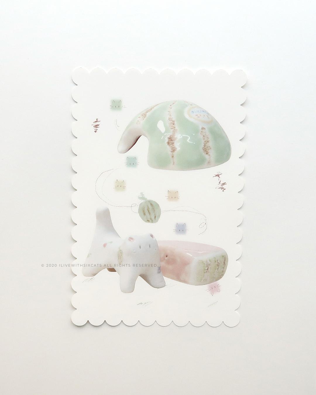 [엽서] 수박을 옮기자!