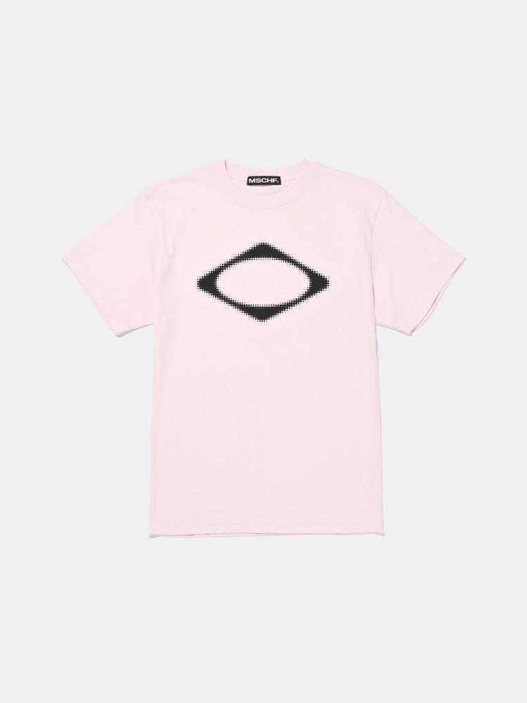 미스치프 RHOMBUS BLUR T-SHIRT-LIGHT PINK