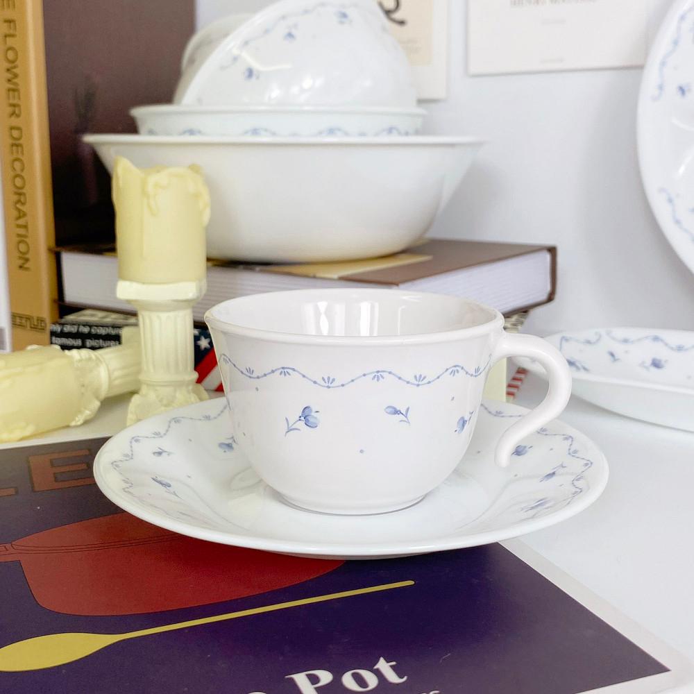 단종코렐 블루엘레강스 갈고리 커피잔세트 도자기 찻잔 빈티지 커피잔