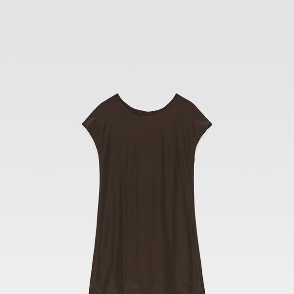 Jersey Lined Mini Dress (brown)