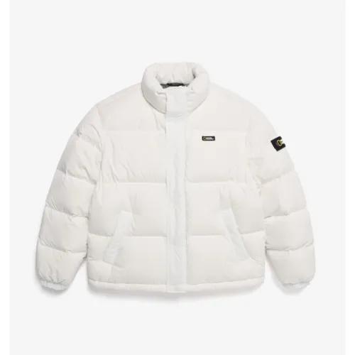 (국내매장판/AS가능) 내셔널지오그래픽 남성 레이만 남성 숏기장 다운 점퍼 숏패딩 아이보리