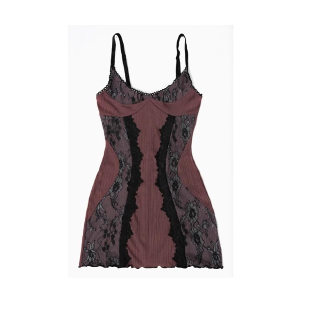 GAGNYOUNG Dark rose Dress | 후루츠패밀리