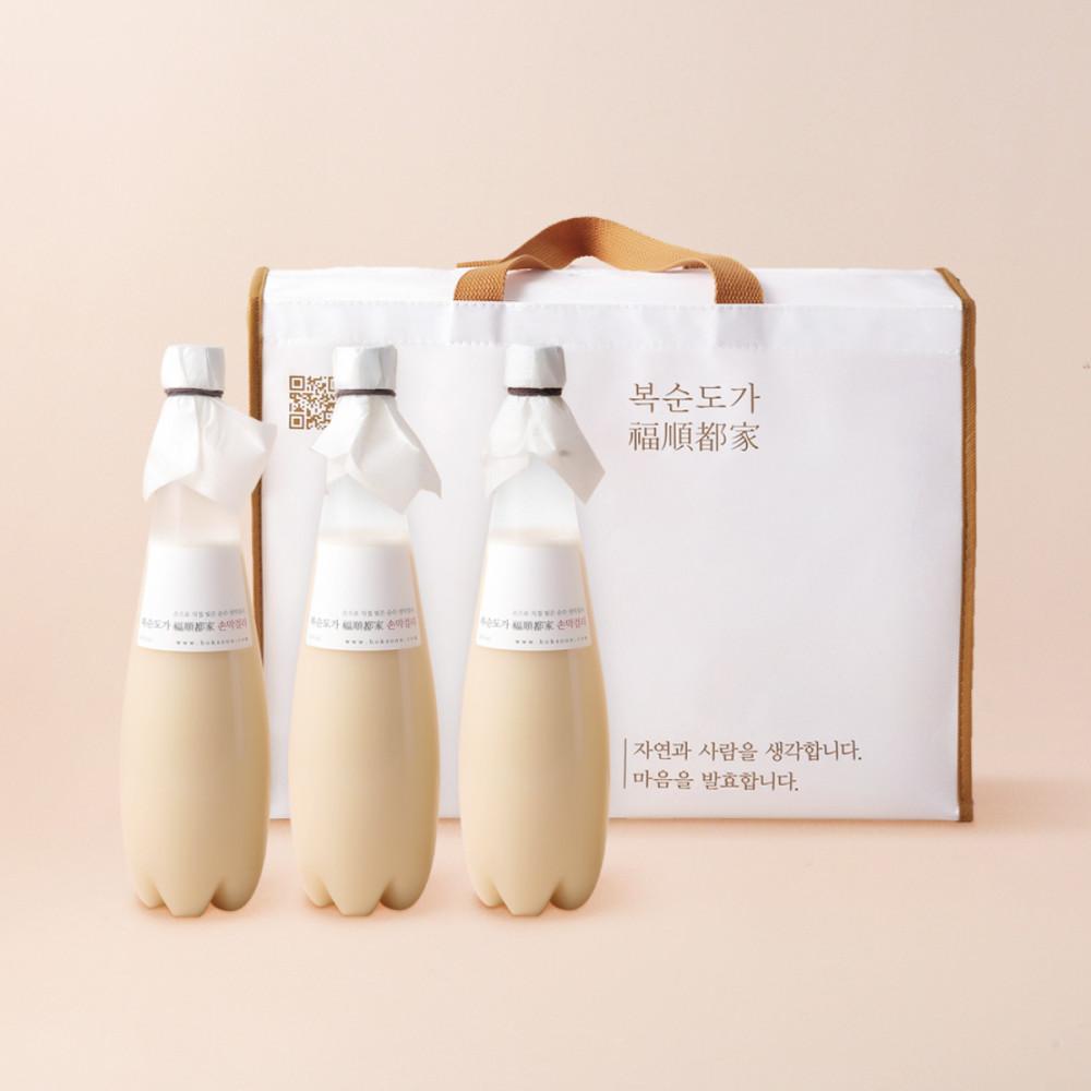 프리미엄선물세트 복순도가 손막걸리 935ml X 3병 Alc. 6.5%  추석 명절 설날 부모님