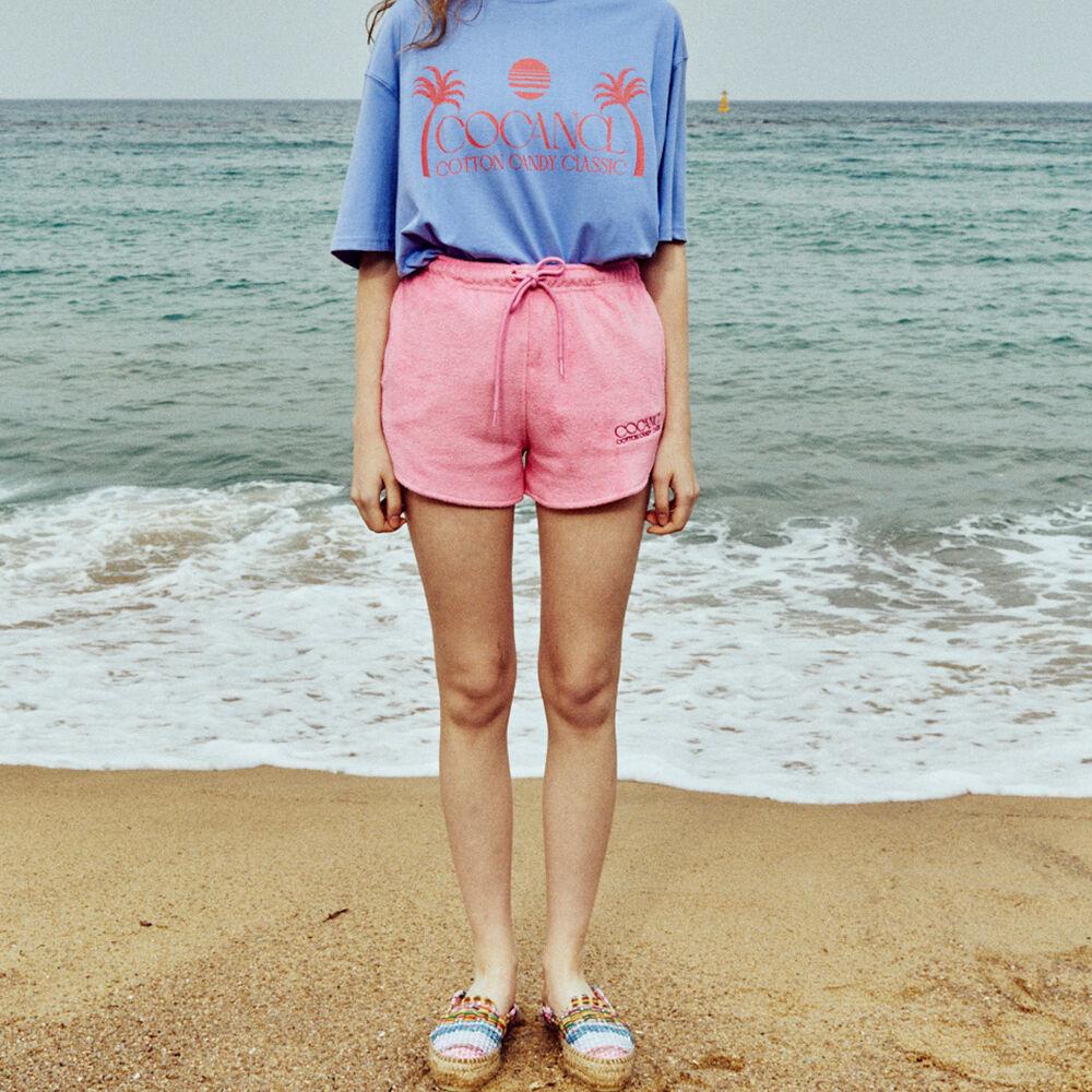 BEACH TOWEL SHORTS/PINK