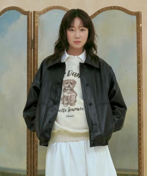레더 블루종 자켓 [블랙]