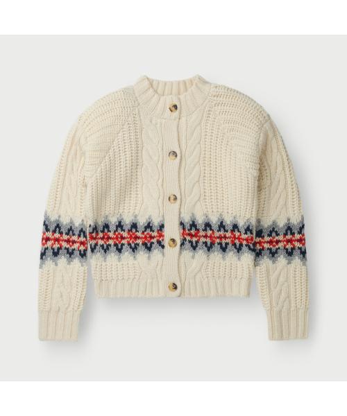 GARIK 오버 숄더 노르딕 가디건 IOWCW25101IVX