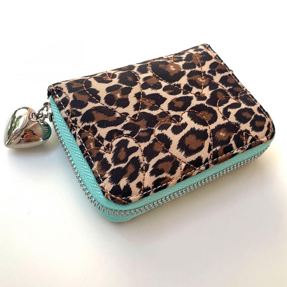 Heart Quilting Wallet_ Leopard