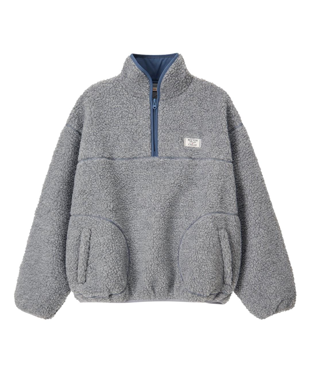Poddy Fleece Half Zip Up-Charcoal