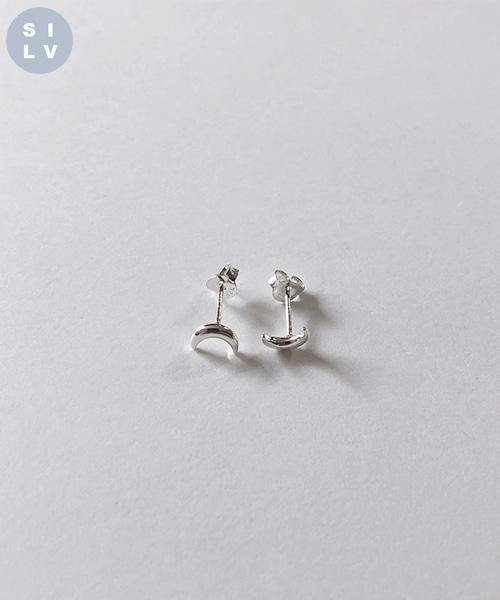 (silver925) mini moon earring