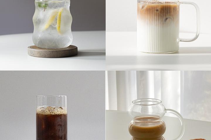 [무배] 1+1 내열유리컵 홈카페 커피잔/머그컵/하이볼 모음