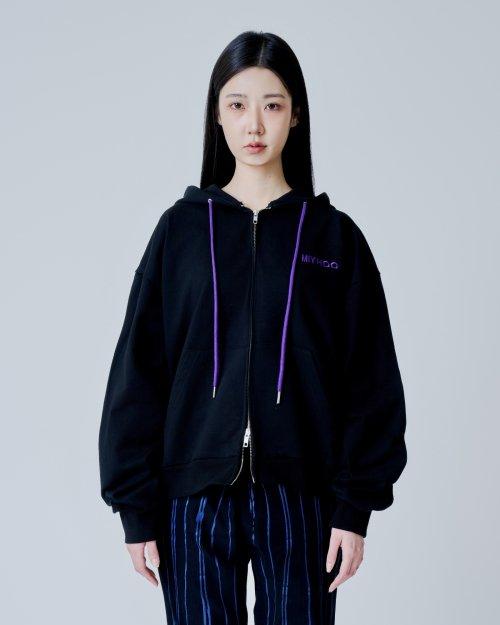 미와이후(MIYHOO)  EARPLUG HOODIE ZIP-UP BLACK - 사이즈 & 후기 | 무신사
