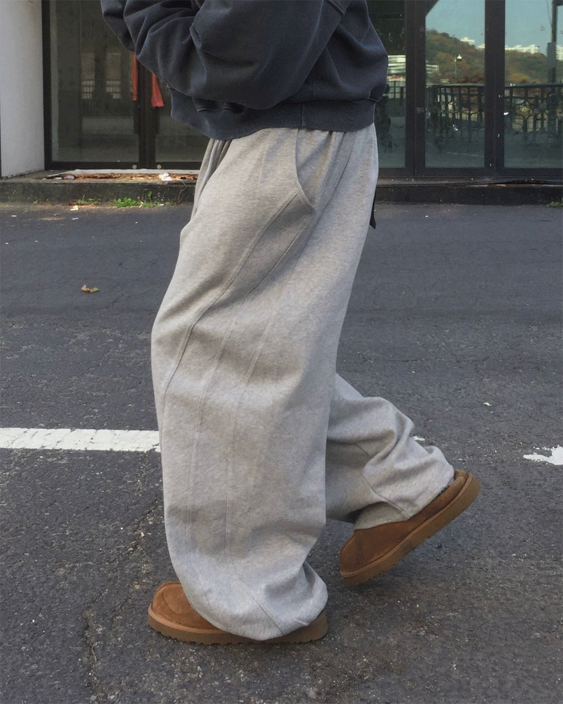 커런트 절개 스웻 팬츠 3C