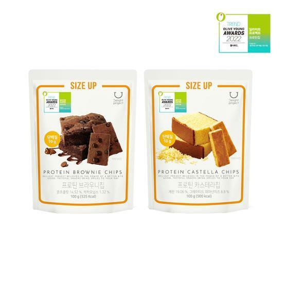 딜라이트 프로젝트 프로틴 브라우니칩, 카스테라칩 100g