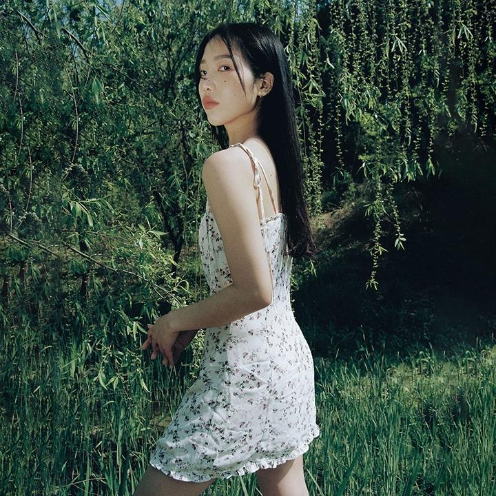 [5일빅찬스][Ivory S Size 2월 13일 예약배송] ]Frill mini dress(Ivory, Black)