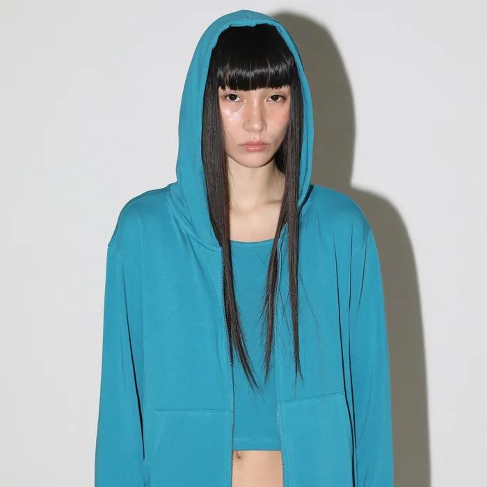 French hoodie (blue green)