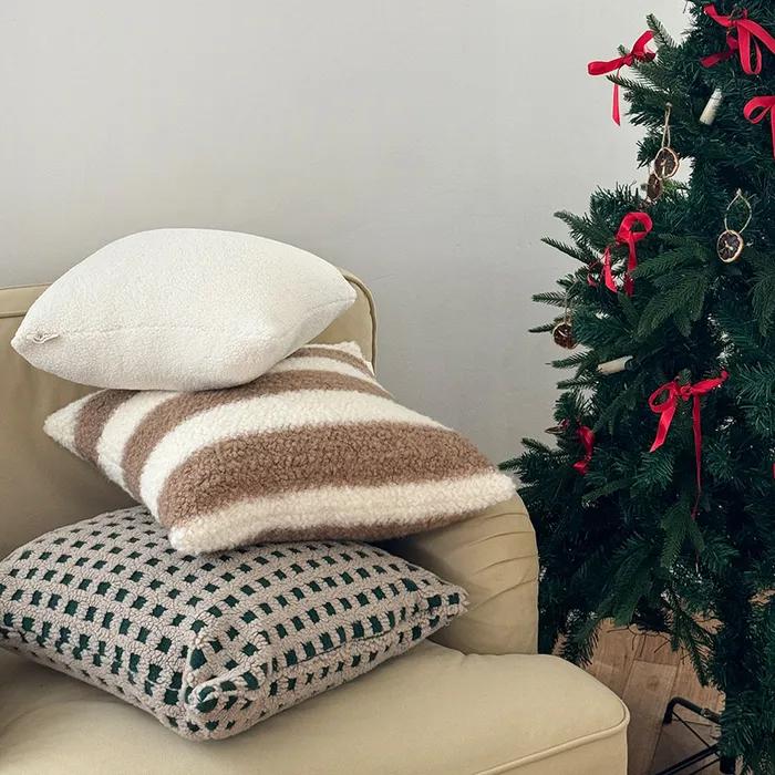 윈터 베어 뽀글이 쿠션커버 3color 2size