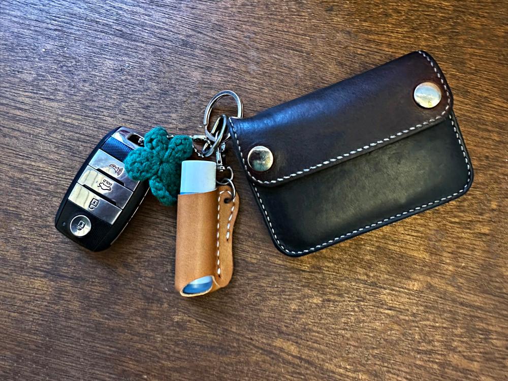 [LEATHER333] [레더333] 니베아 립밤 가죽케이스 키링