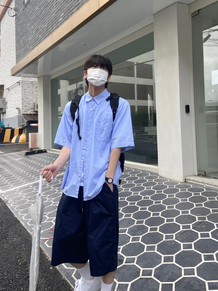 CH Stripe half Shirt - 스트라이프 반팔 셔츠 2C