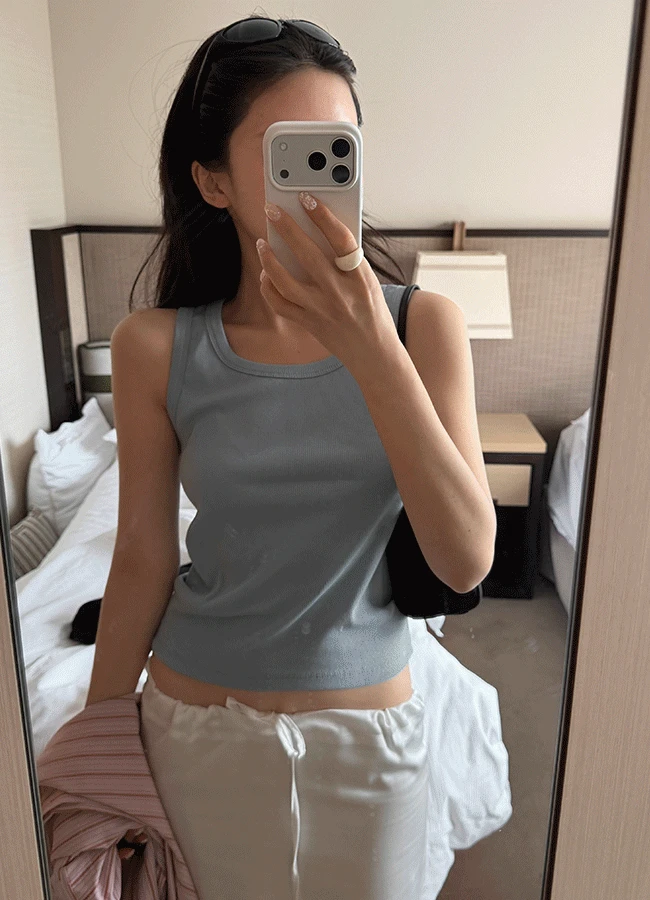 Minimal rib sleeveless (7color)