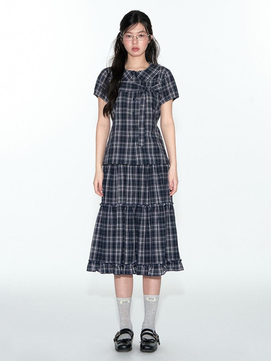 TAKEANAP Lily Tiered Cotton Skirt (2color)