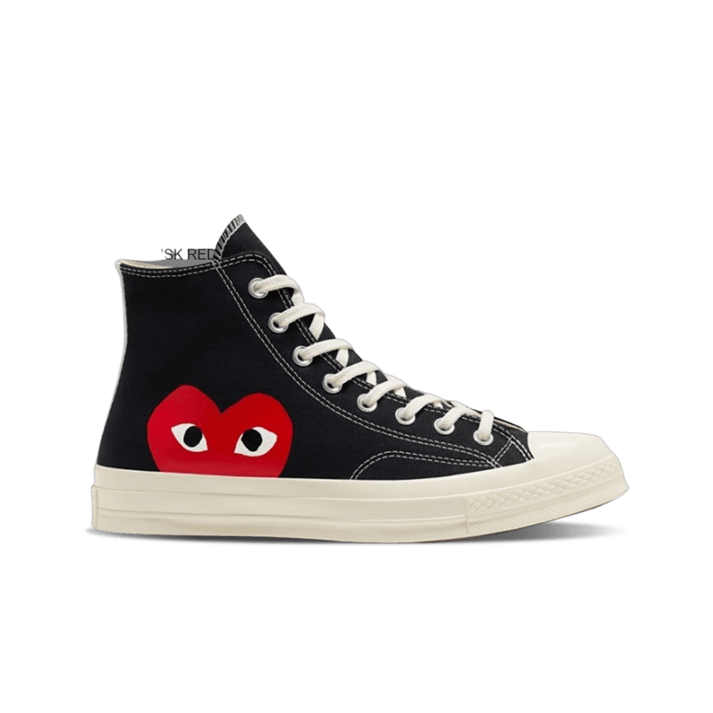 컨버스 척 테일러 올스타 70s 하이 꼼데가르송 플레이 블랙