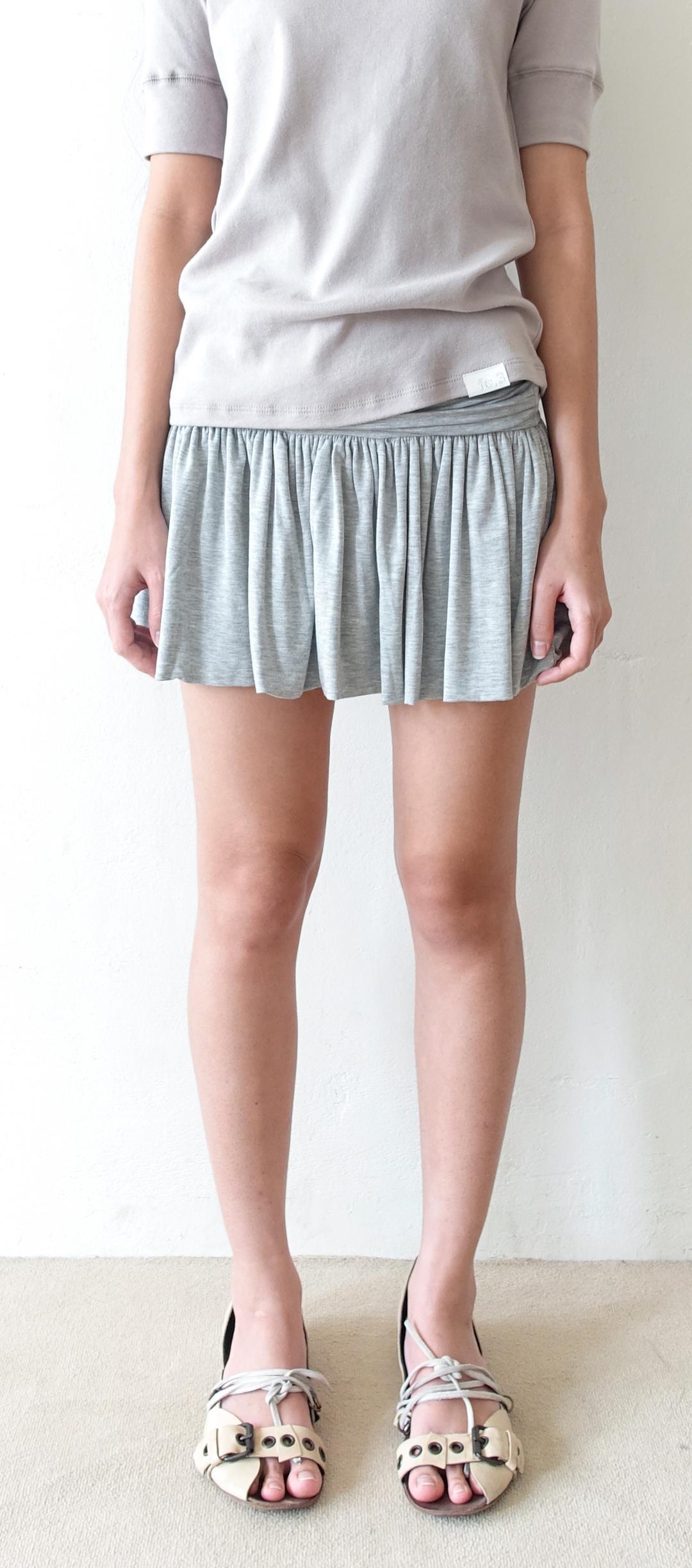 5차★[fe.3] yuzu skirt (melange grey)