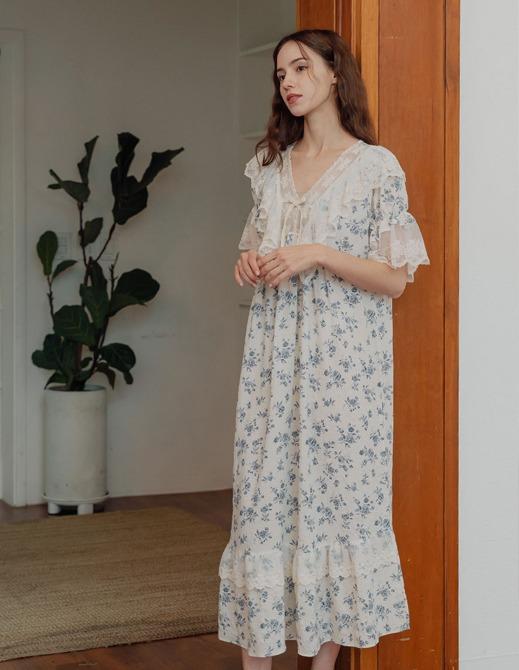 메르시 반소매 원피스 여성잠옷