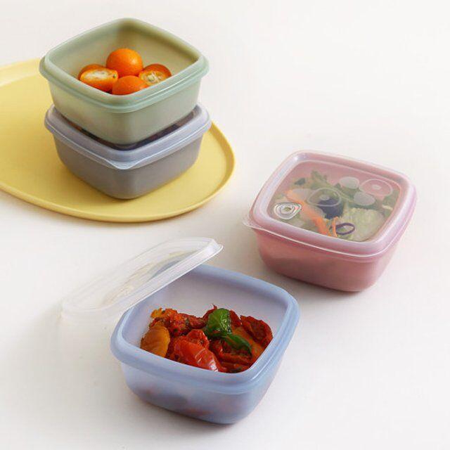 실리콘 전자레인지 냉동 밥팩용기2개세트(370ml)