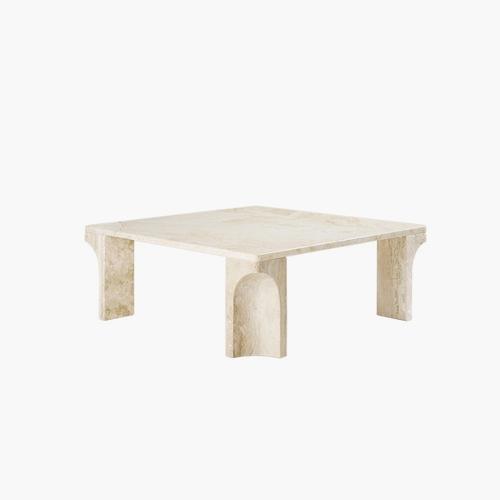 Doric Coffee Tables 80 x 80 White Travertine