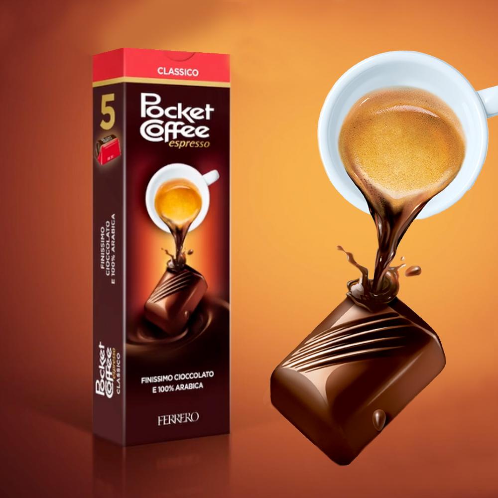 페레로로쉐 포켓커피 초콜릿 5개입 62g 에스프레소가 들어있는 어른 사무실간식