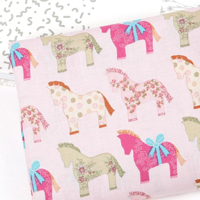 면 20수 평직] R1475_리본포니 핑크