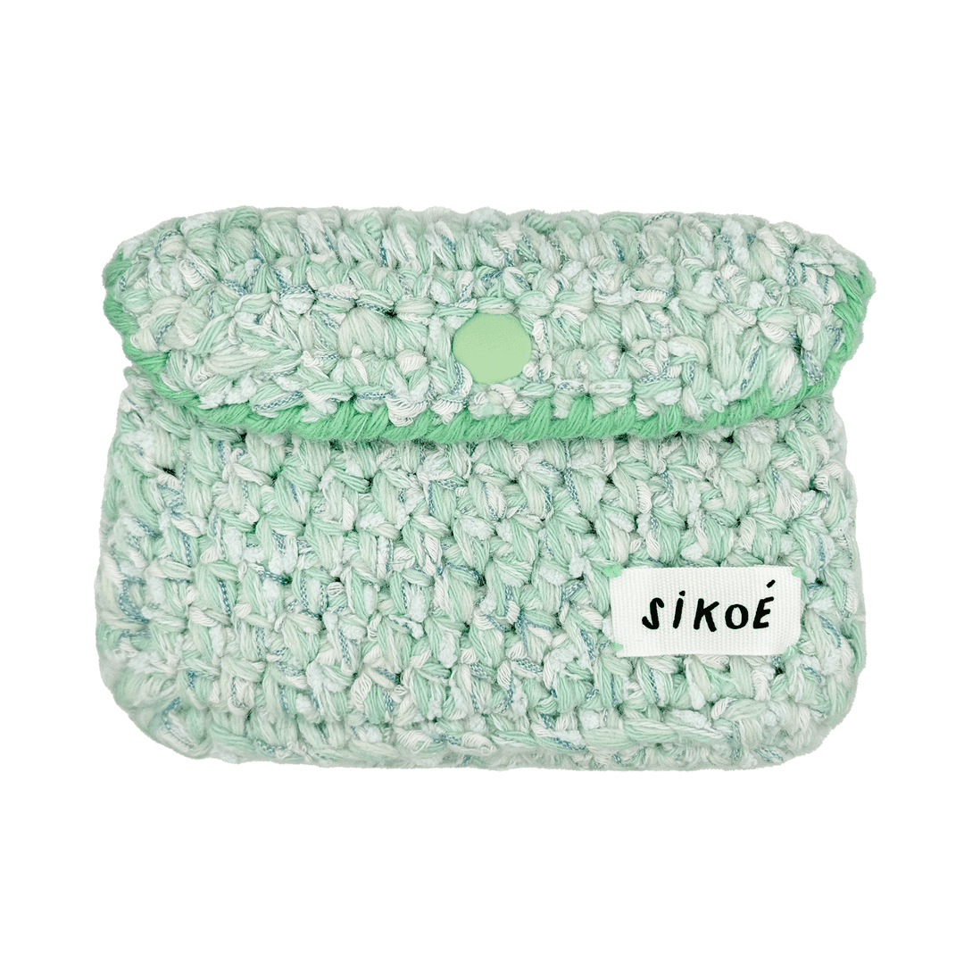 Button wallet_ Mint Green