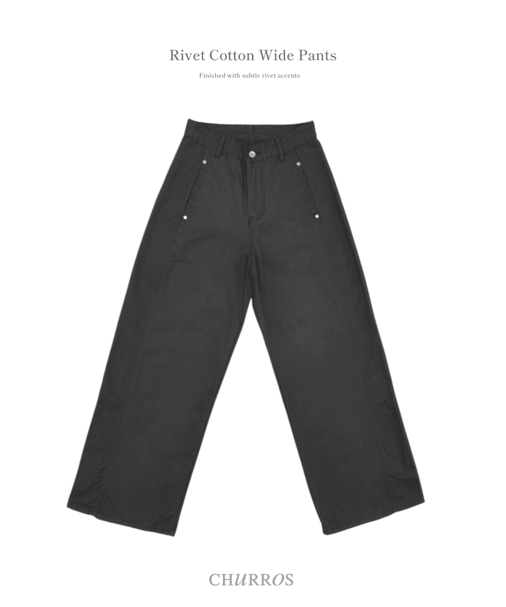 [여름팬츠] 리벳 코튼 팬츠