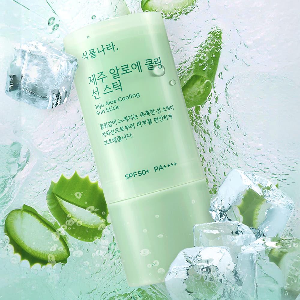 식물나라 제주 알로에 쿨링 선 스틱 19g, SPF50+ PA++++ 