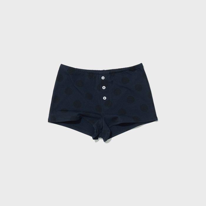 MIX DOT ALL-OVER PRINTED MICRO SHORTS_NAVY