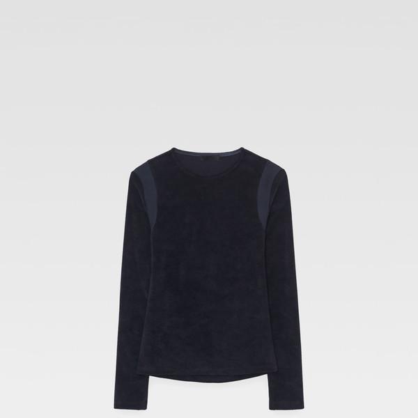 Terry Band Slit Top (navy)