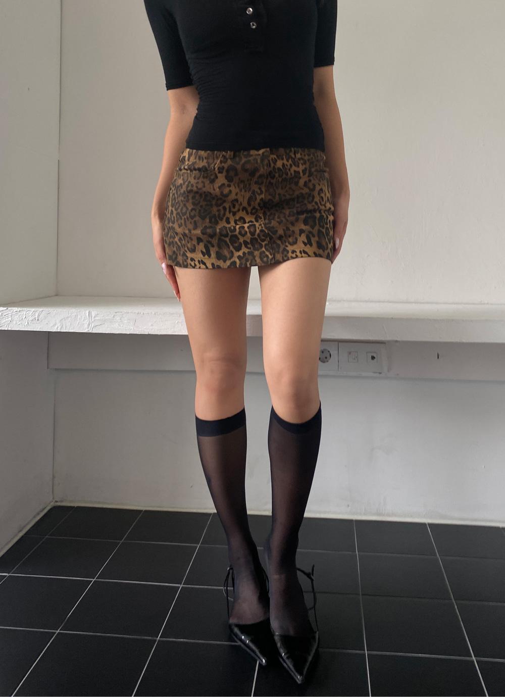 Warm Leopard Mini Skirt