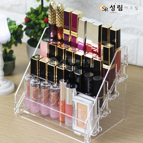 계단형 립스틱 정리함 아크릴 메이크업 립 정리대 DIY