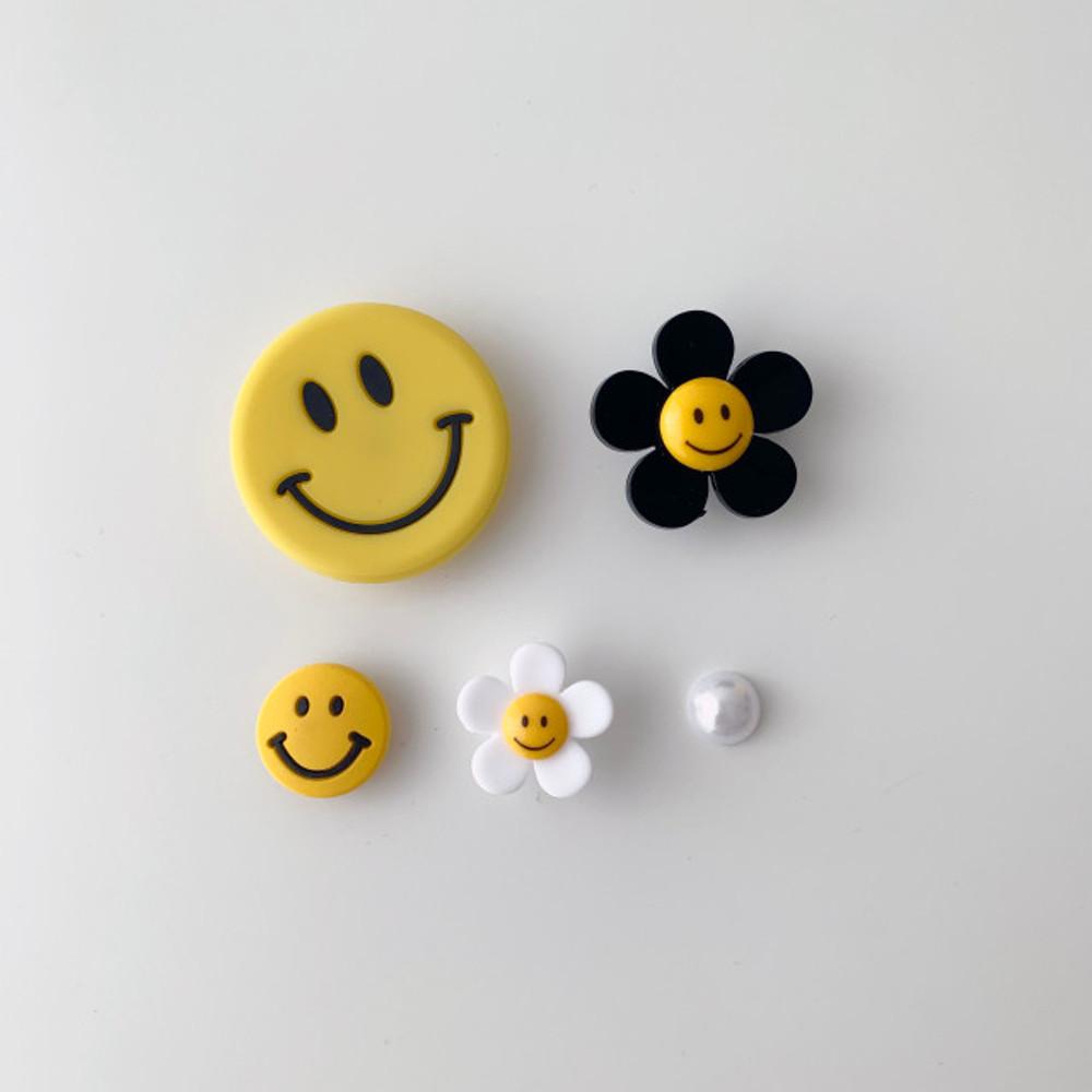 크록스 지비츠 세트 단품 스마일 데이지 꽃 진주 파스텔 실내화 장식 입체 파츠 꾸미기