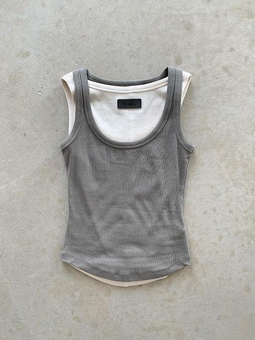 [6/24 예약배송] essential sleeveless, mute khaki
