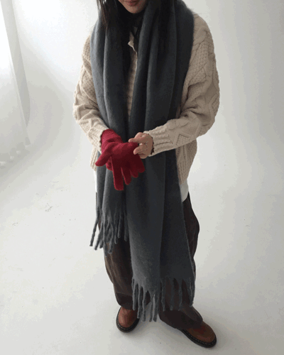 [오늘출발/MD추천]베이직 롱 부클 머플러 (5color) *레드 당일 발송 가능!
