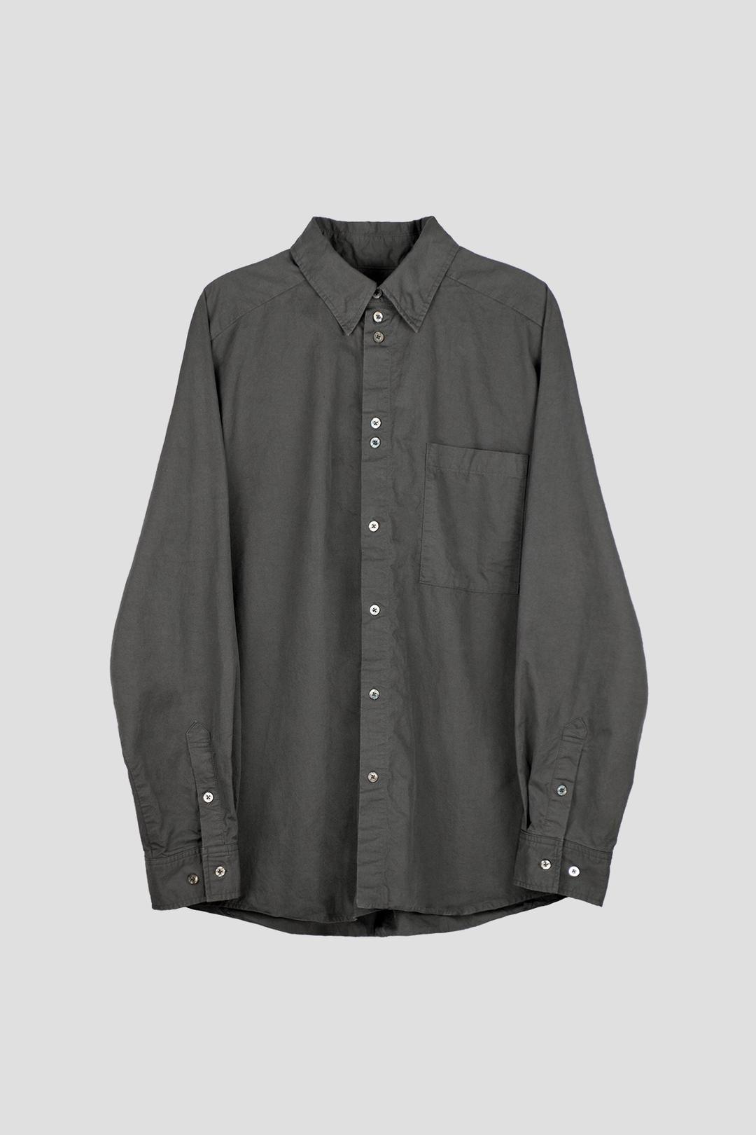 Diagonal Seam Shirt _____murky brown