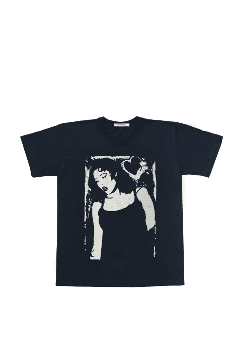 OVERSIZED PRINTED T-SHIRT (WOMAN/NAVY)