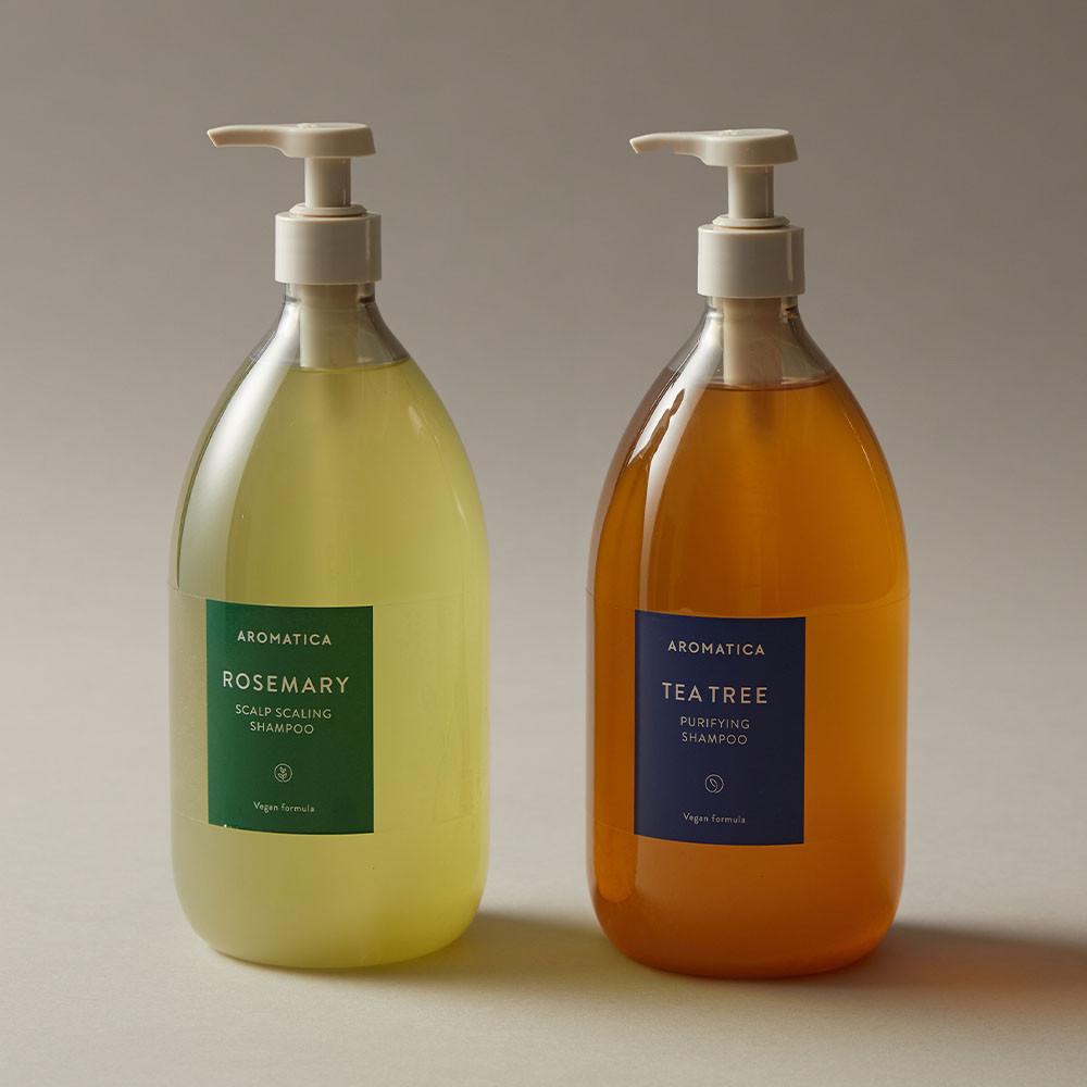 아로마티카 대용량 샴푸 2L 세트 (로즈마리샴푸+티트리샴푸) 비건 탈모 기능성 저자극